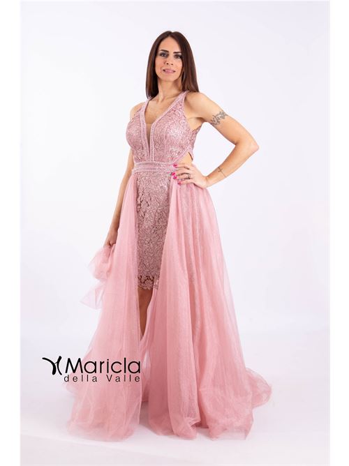 macramè con toulle MARICLA ELEGANCE | CAN8053ROSA